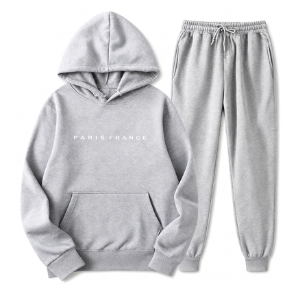 Ensemble de survêtement à capuche et pantalon long à imprimé lettres pour hommes, coupe ample