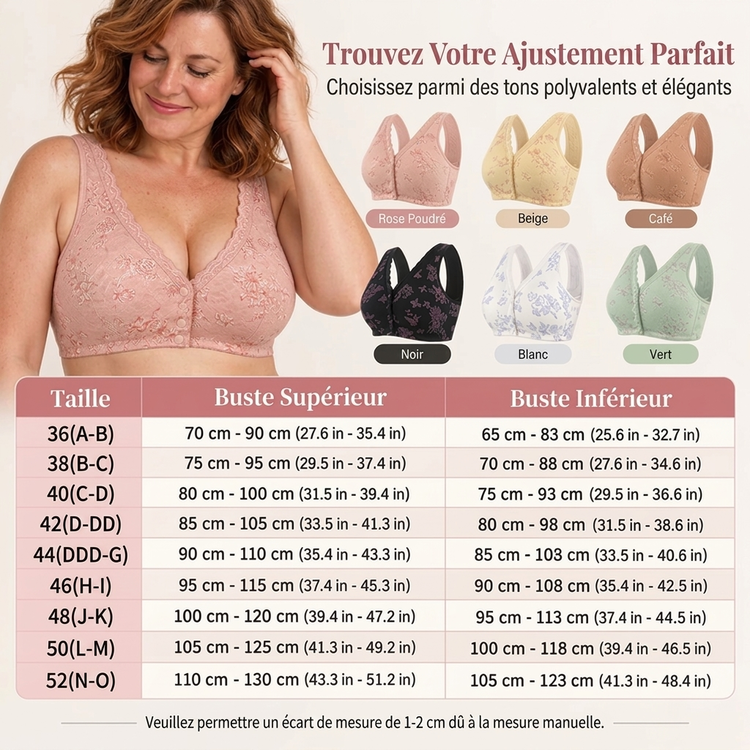 🔥 -50% ! Soutien-gorge sans fil grande taille pour femme, à motifs floraux et boutons devant