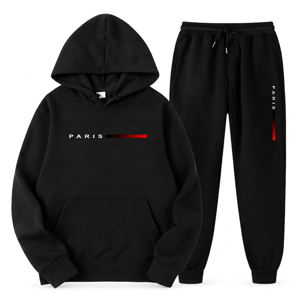 Ensemble de survêtement à capuche et pantalon long à imprimé lettres pour hommes, coupe ample