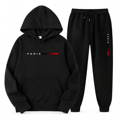 Ensemble de survêtement à capuche et pantalon long à imprimé lettres pour hommes, coupe ample