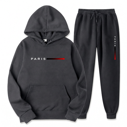 Ensemble de survêtement à capuche et pantalon long à imprimé lettres pour hommes, coupe ample