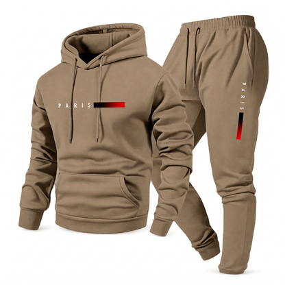 Ensemble de survêtement à capuche et pantalon long à imprimé lettres pour hommes, coupe ample