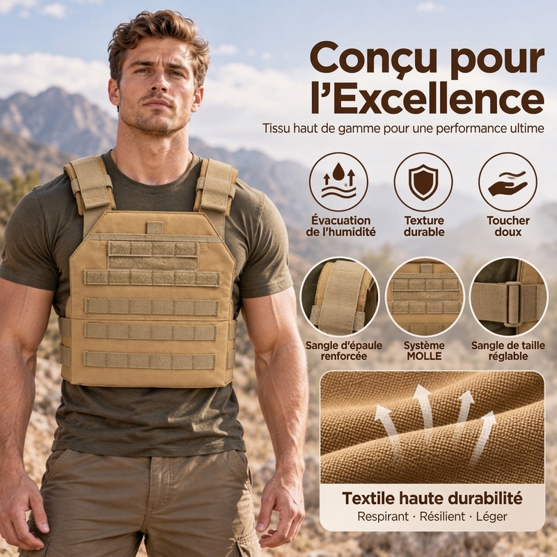 Gilet de chasse extérieur robuste