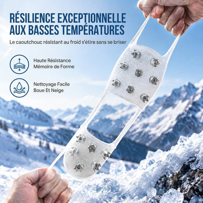 Coques à pointes antidérapantes, crampons pour la marche sur neige et l'alpinisme en extérieur
