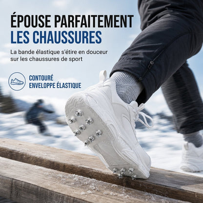 Coques à pointes antidérapantes, crampons pour la marche sur neige et l'alpinisme en extérieur