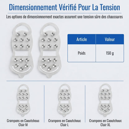 Coques à pointes antidérapantes, crampons pour la marche sur neige et l'alpinisme en extérieur