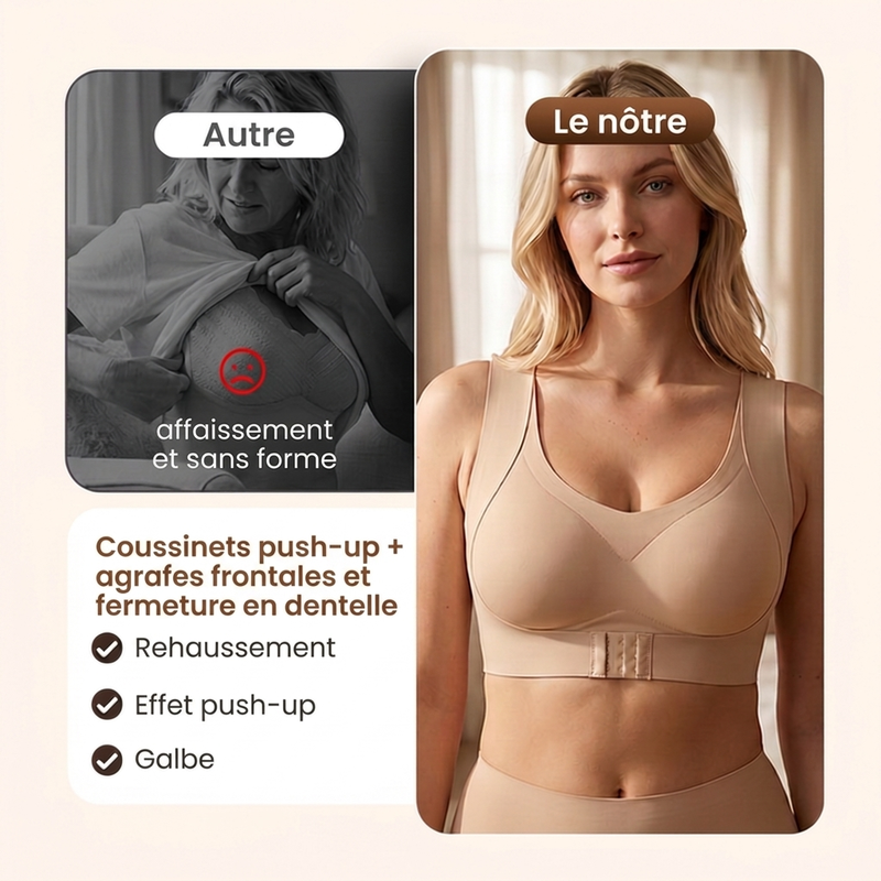 🌸✨ Soutien-gorge à fermeture avant et correcteur de posture – Sans armatures, pour le dos.【Achetez-en 1, obtenez-en 1 gratuitement】