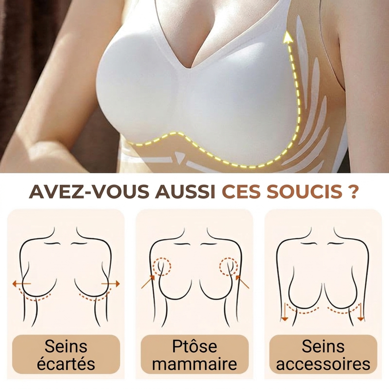 💞 Soutien-gorge sans armature avec maintien supérieur ✨ Fini l'affaissement des seins