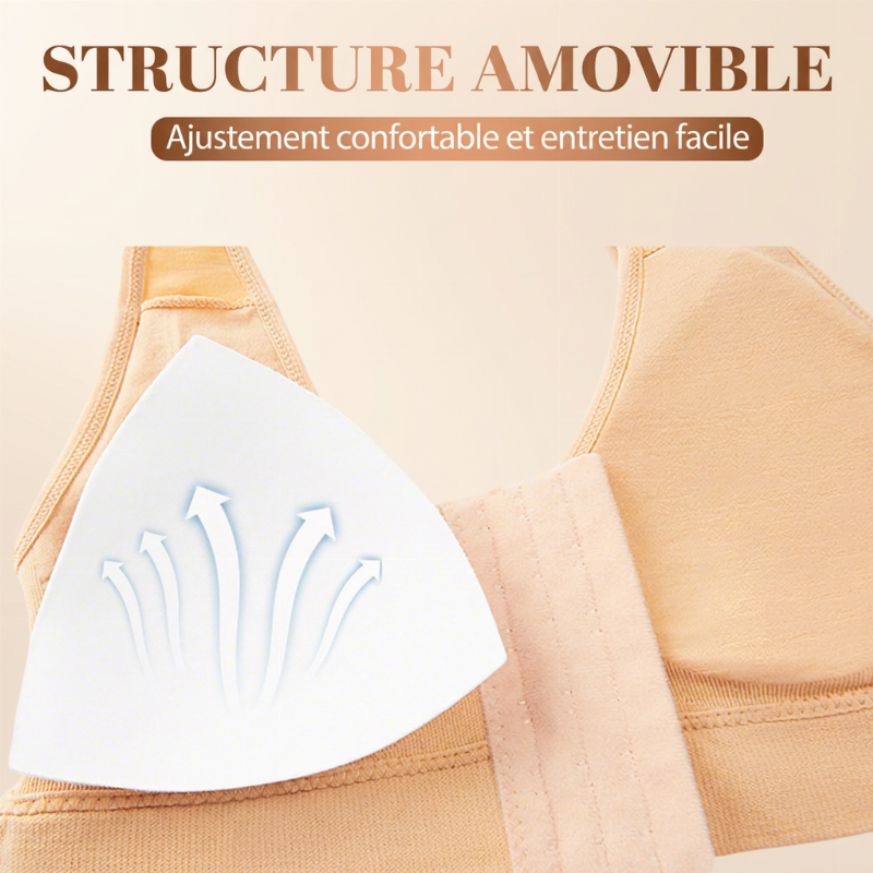 【1+1 offert】Soutien-gorge sans armature pour femme avec fermeture avant