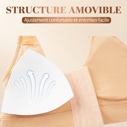 【1+1 offert】Soutien-gorge sans armature pour femme avec fermeture avant