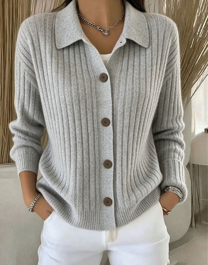 Cardigan en maille décontracté et ample pour femme