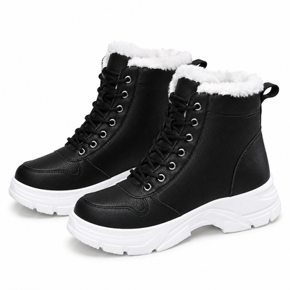 Bottes de neige d'hiver pour femmes, doublure en peluche chaude, bottes cheville à semelle épaisse