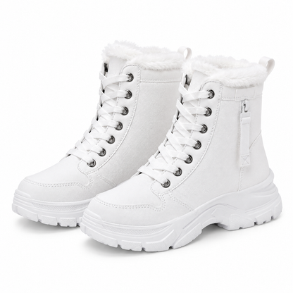 Bottes de neige d'hiver pour femmes, doublure en peluche chaude, bottes cheville à semelle épaisse