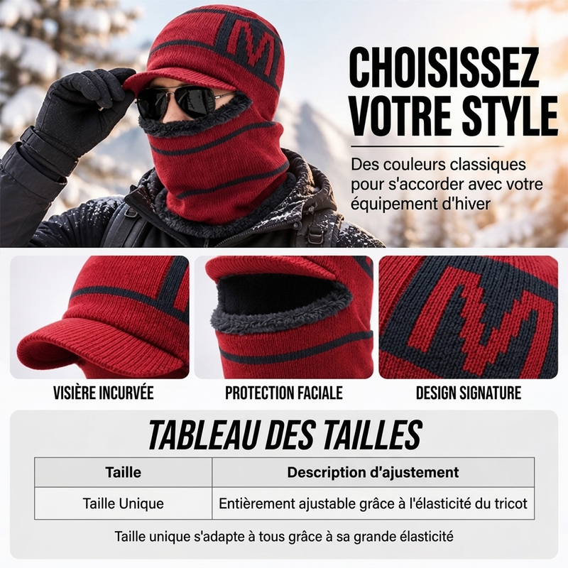 Bonnet tricoté d'hiver chaud pour homme