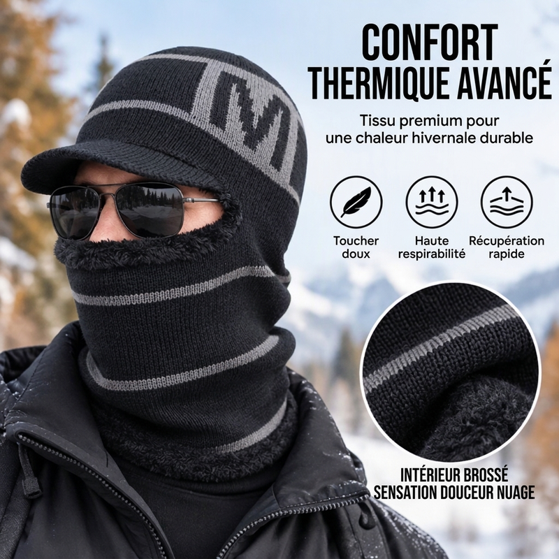 Bonnet tricoté d'hiver chaud pour homme