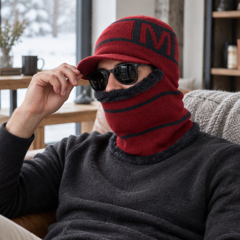 Bonnet tricoté d'hiver chaud pour homme