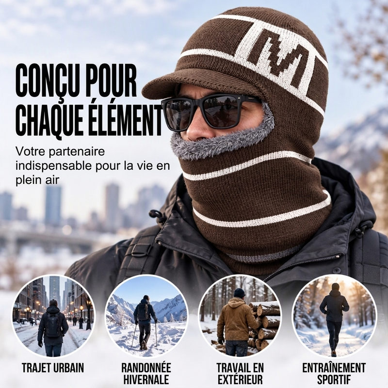 Bonnet tricoté d'hiver chaud pour homme