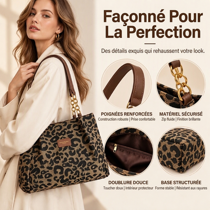 🎁Nouveautés 2026💥Dernier jour de soldes -50 %💥Grand cabas à imprimé léopard