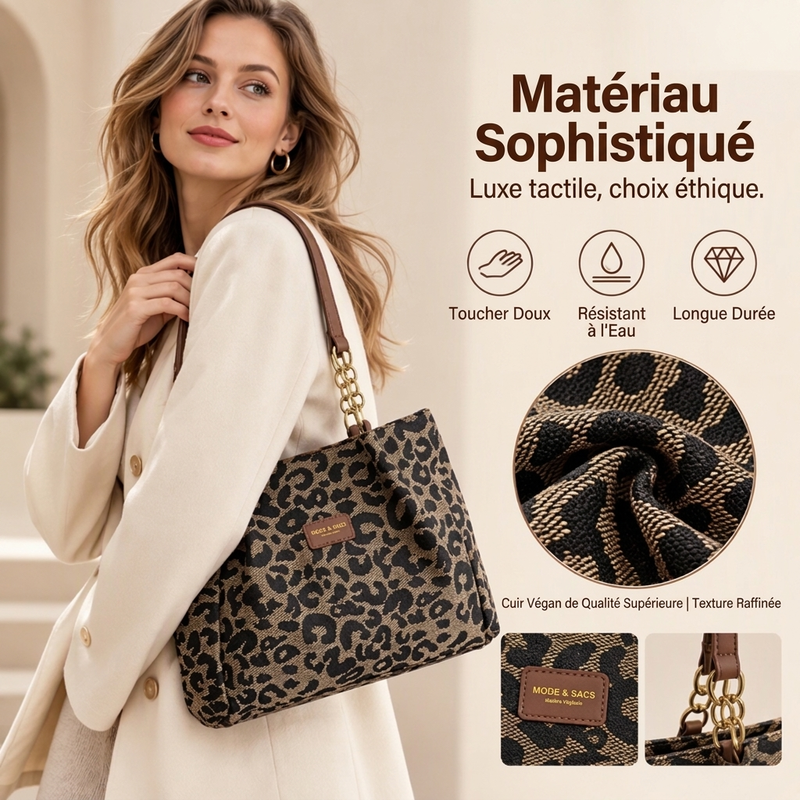 🎁Nouveautés 2026💥Dernier jour de soldes -50 %💥Grand cabas à imprimé léopard