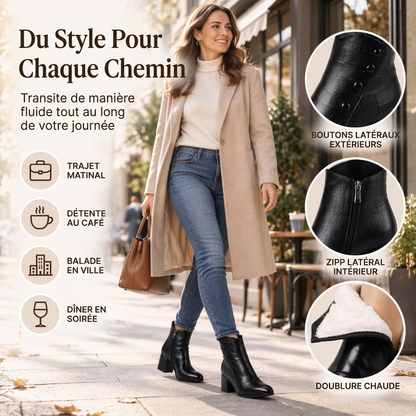 ✨ Bottines femme en cuir PU souple : faciles à porter au quotidien 👢