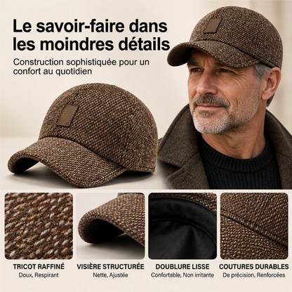 Casquette de baseball chaude pour homme avec protège-oreilles