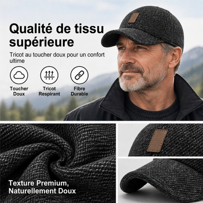 Casquette de baseball chaude pour homme avec protège-oreilles