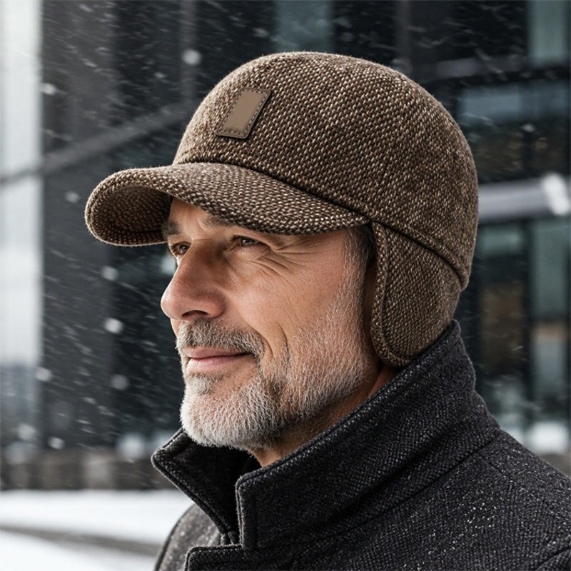 Casquette de baseball chaude pour homme avec protège-oreilles