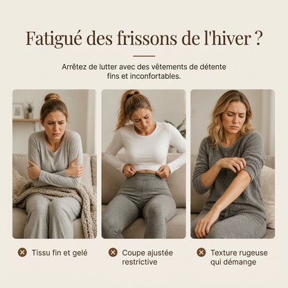 ✨ Ce pantalon de détente pour femme joue la carte large et confortable, avec taille haute et cordon de serrage — chaud pour la maison 🧶