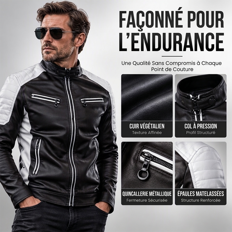 ✨ Veste à patchs à col montant pour homme, esprit vintage : facile à porter au quotidien 🧥