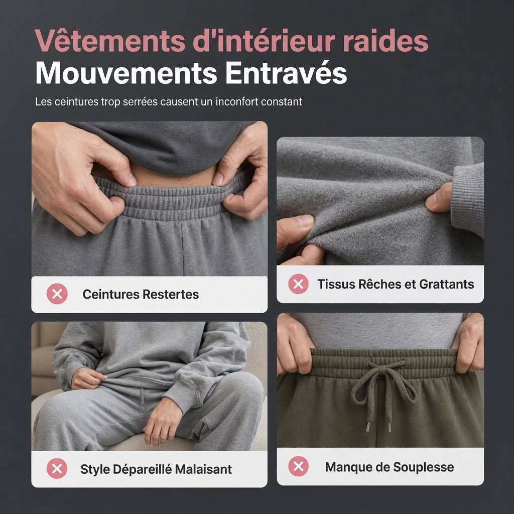 Ensemble deux pièces avec pantalon long, haut et pantalon assortis