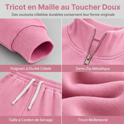 Ensemble deux pièces avec pantalon long, haut et pantalon assortis