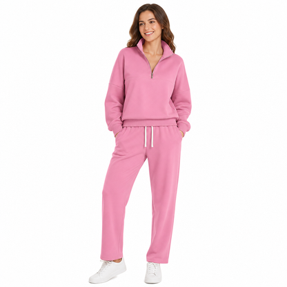 Ensemble deux pièces avec pantalon long, haut et pantalon assortis