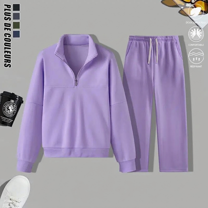 Ensemble deux pièces avec pantalon long, haut et pantalon assortis
