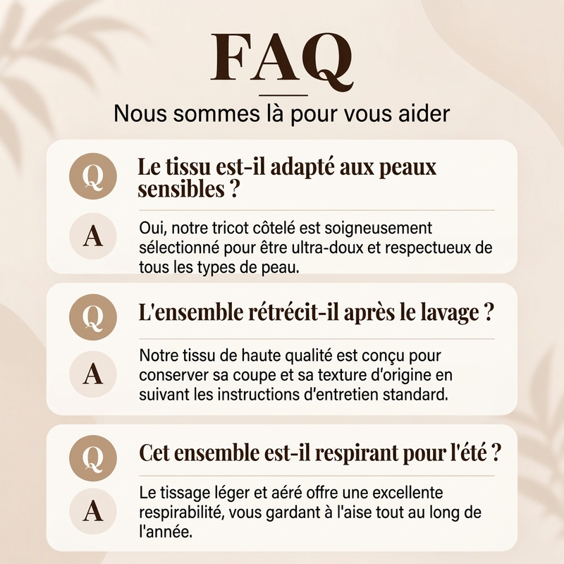 Ensemble de pyjama côtelé brodé de cœur pour femmes