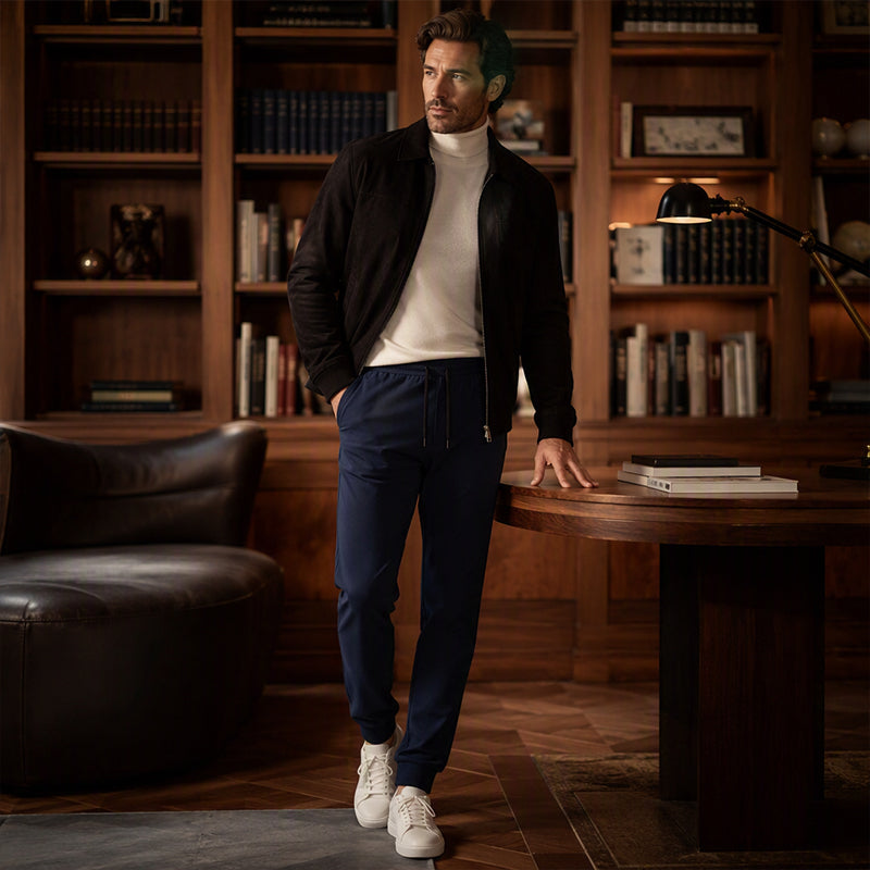 Pantalon fuselé pour homme, épais et doublé pour la chaleur