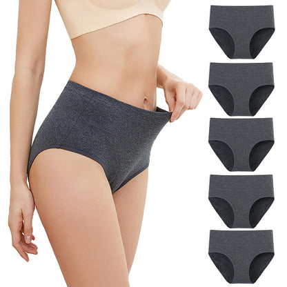 🌸 Lot de 5 culottes femme Bekväma à taille haute – Gainantes et respirantes