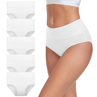 🌸 Lot de 5 culottes femme Bekväma à taille haute – Gainantes et respirantes