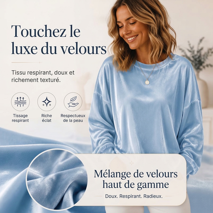 Haut décontracté à manches longues et col rond pour femme - Un essentiel quotidien pour toutes les occasions 🌿