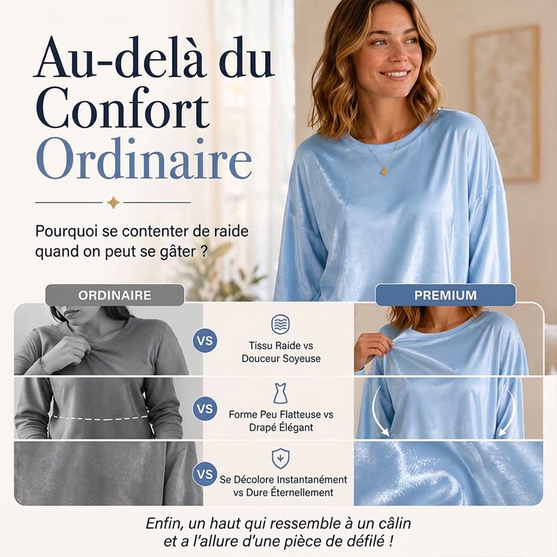 Haut décontracté à manches longues et col rond pour femme - Un essentiel quotidien pour toutes les occasions 🌿