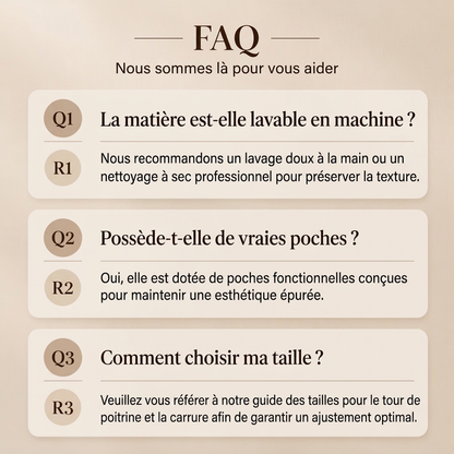 Veste élégante pour femme avec col montant et ceinture