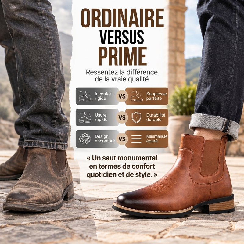 Bottes Chelsea Vintage À Enfiler Pour Homme