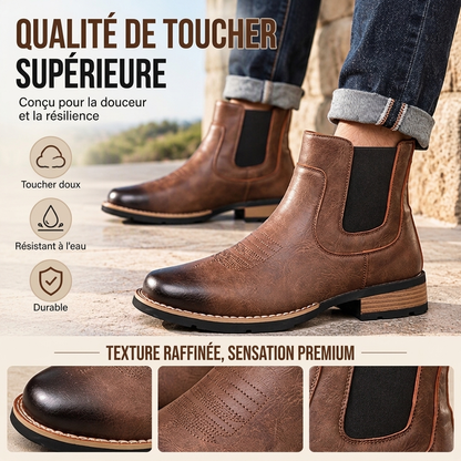 Bottes Chelsea Vintage À Enfiler Pour Homme