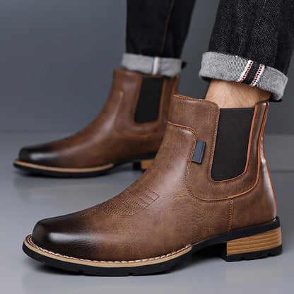 Bottes Chelsea Vintage À Enfiler Pour Homme