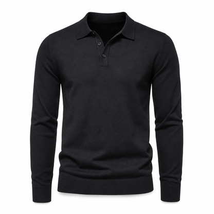 Pull-over en maille à manches longues et couleur unie pour homme