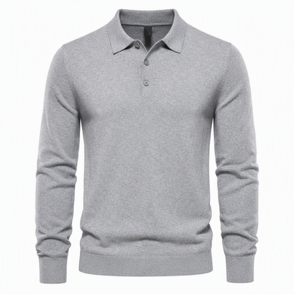Pull-over en maille à manches longues et couleur unie pour homme