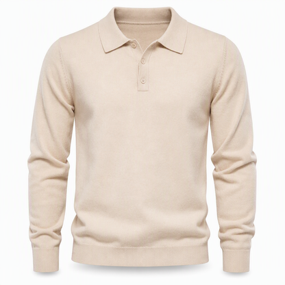 Pull-over en maille à manches longues et couleur unie pour homme