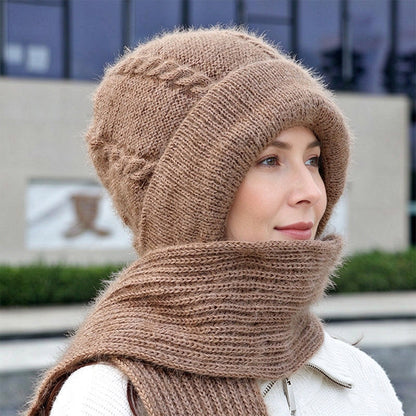Écharpe à capuche chaude d'hiver pour femmes