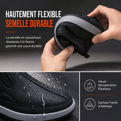 Chaussures hommes d'hiver chaudes et épaisses à enfiler