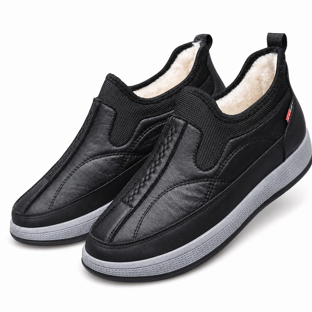 Chaussures hommes d'hiver chaudes et épaisses à enfiler
