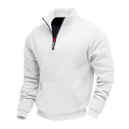Sweat-shirt chaud à demi-zip pour hommes